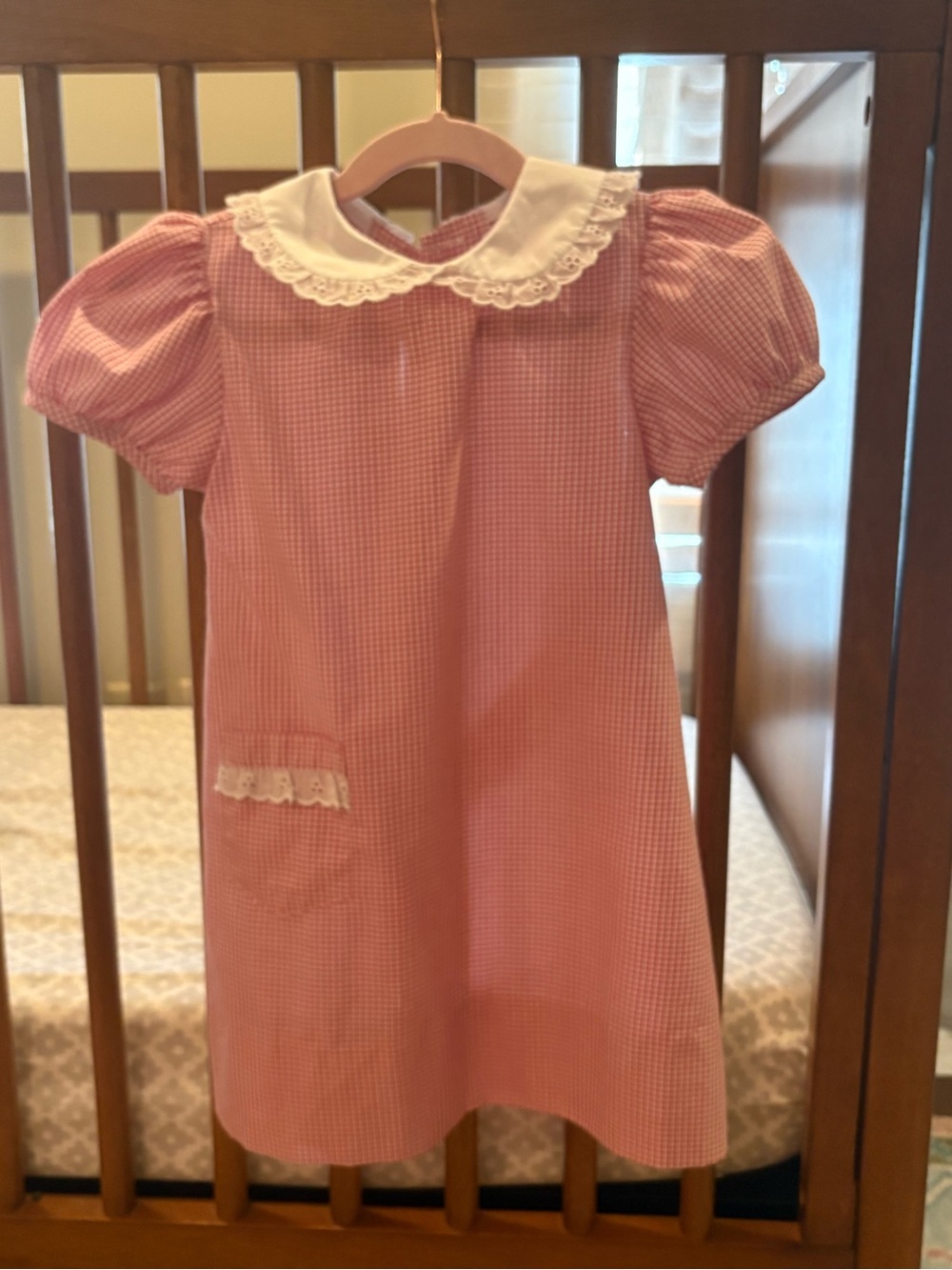 Lullaby Set Red Gingham Peter Pan Collar Dress size 3T like new